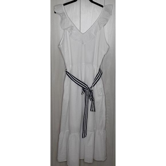 Vineyard Vines x Target White Sundress Size XL Hip Pockets Lined - Picture 1 of 7